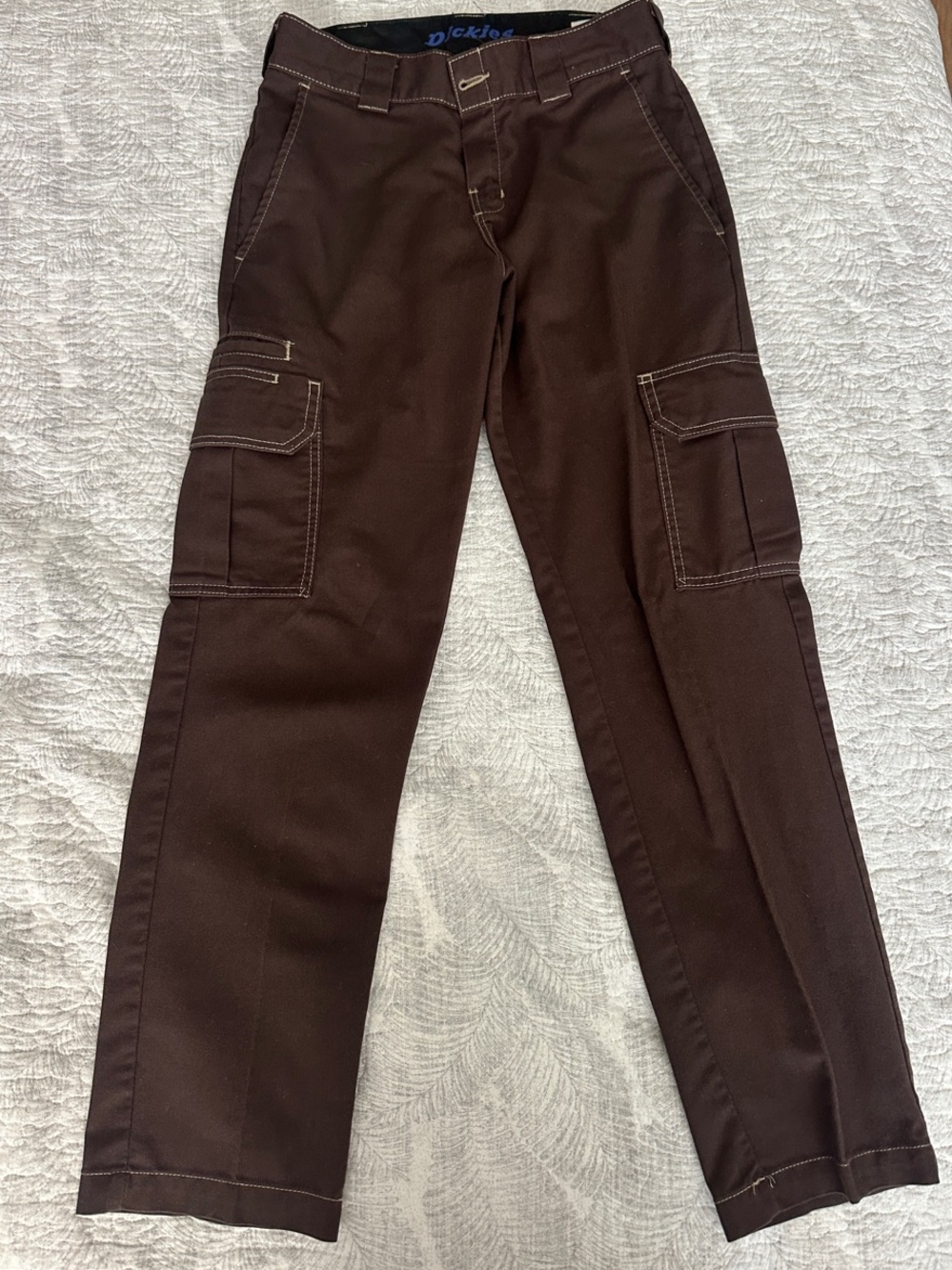 Dickies Dark Brown Cargo Pants with Utility Pockets